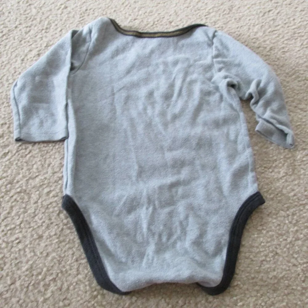 NFL Pittsburgh Steelers One Piece Bodysuit Boys‎ 6-12M Gray Long Sleeve Football